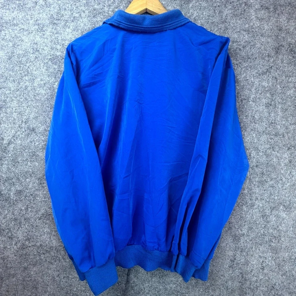 Vintage Teddi Sportswear Jacket Mens L  Blue Mother Pearl Buttons‎ Retro 80s 90s